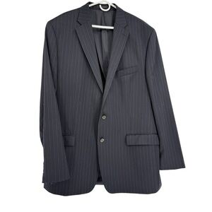 Lauren Ralph Lauren Sport Coat Men Size 48XL Wool Jacket 2 Button black stripe